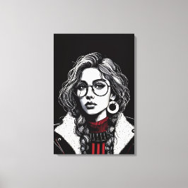 Vectorial Girl Canvastryck