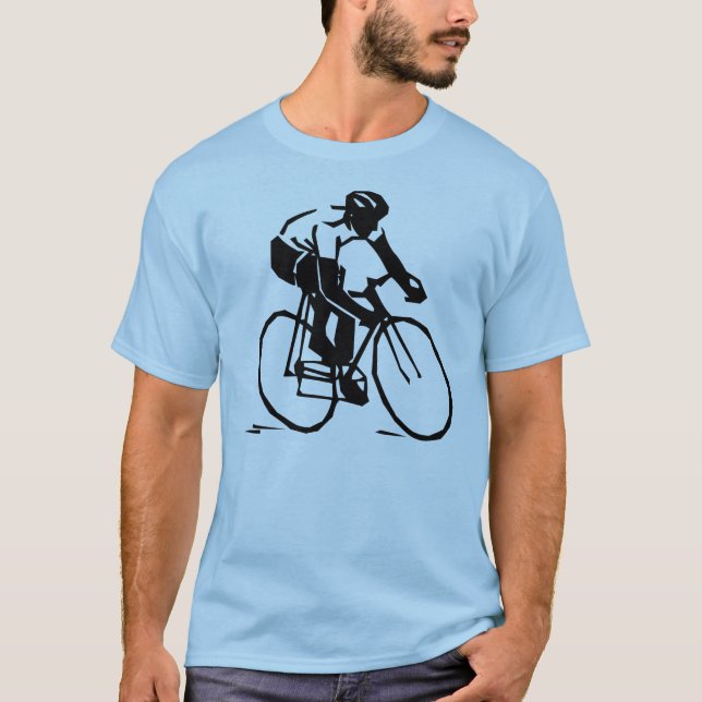 Vectorized Bike Rider Cycling T-shirt (Framsida)