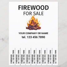 Ved till Salu Trä Flyer Riv av Remsor