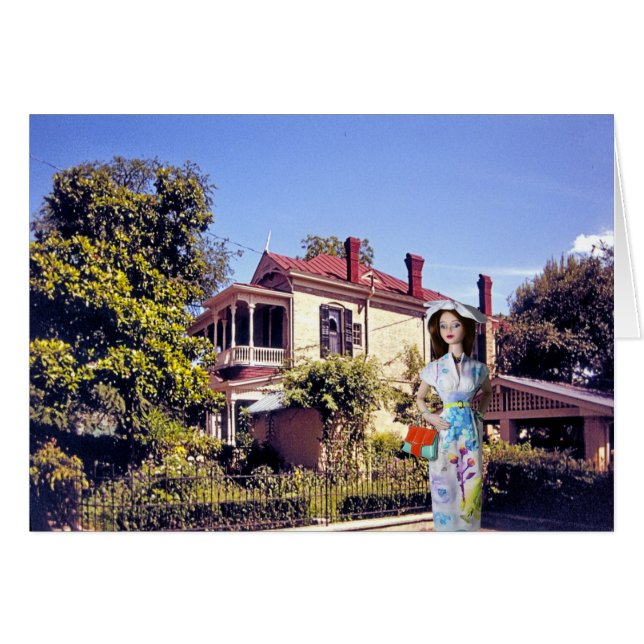 VEDA:S VIRTUELLARE VACATION:  San Antonio, Texas Hälsningskort (Framsidan Horizontal)