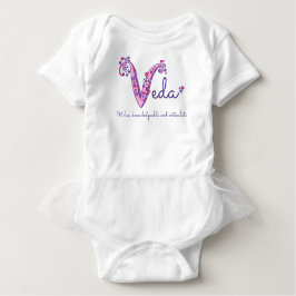 Veda-tjejer namn och betydelse V-monogramskjorta Tröja