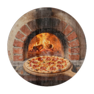 Vedeldad Pepperoni Pizza Rustik Italiensk
