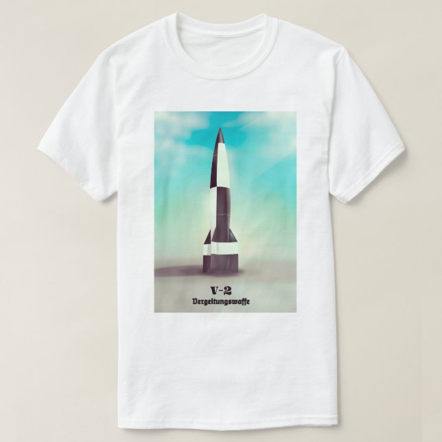 Vedergällningsvapen V2-raket T Shirt (Design framsida)