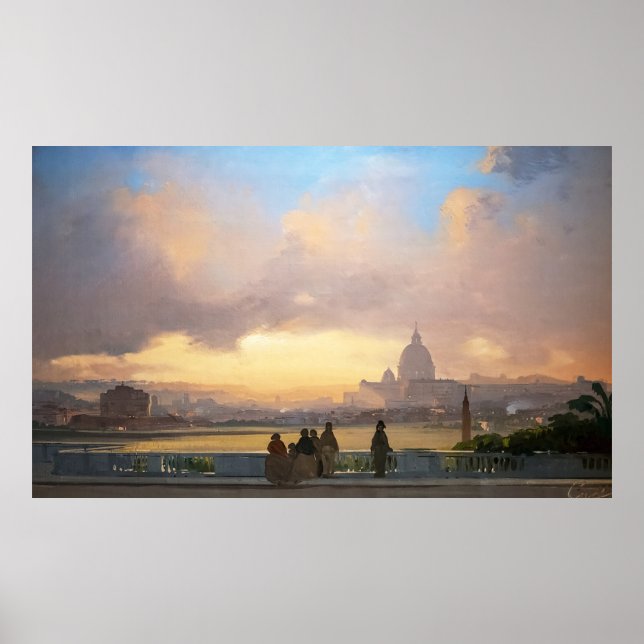 Veduta di Roma dal Pincio Poster (Framsidan)