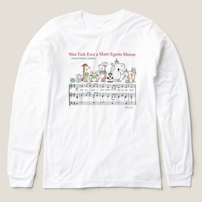 VEE FISK DU EN STOARE ÄGRETTER ÄLG Sandra Boynton  T Shirt (Design framsida)