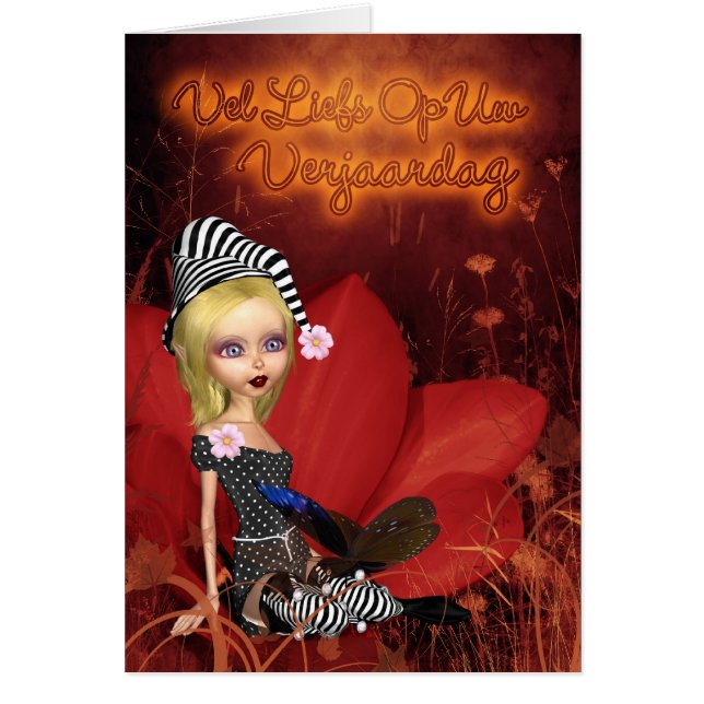 Veel Liefs Op Uw Verjaardag - Flemish - holländska Hälsningskort (Framsidan)