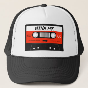 Veena Mixtape Retro Red Vintage Cassette Tape Keps