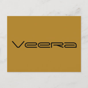 Veera, Orphan-svart tecken,geometriskt teckensnitt Vykort