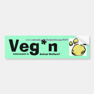 Veg*n bildekal w/border för… - skräddarsy