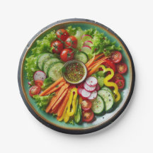 Veg Salad Papper Plate