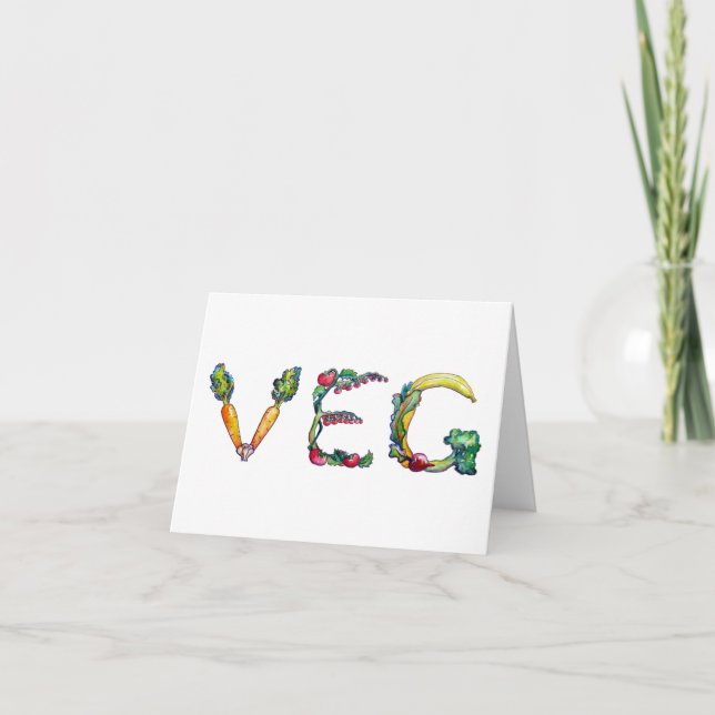 "Veg" tomma inre Notecards Kort (Framsida)