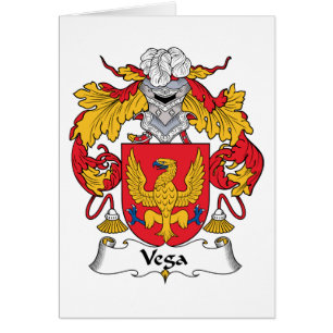 Vega familjvapensköld hälsningskort