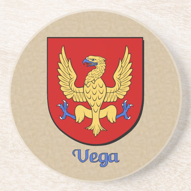 Vega Heraldic Shield Underlägg Sandsten (Framsidan)