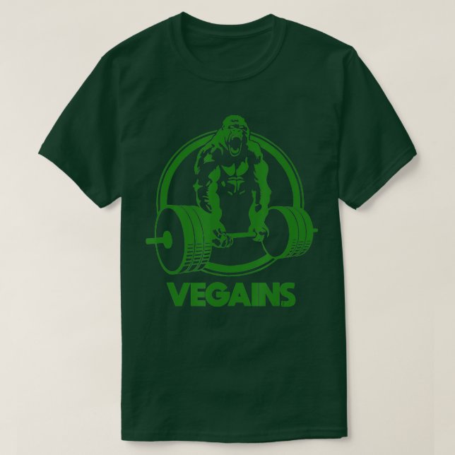 Vegains Cute Weighlift Bodybuilding Fitness ID T Shirt (Design framsida)