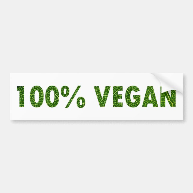 Vegan 100% bildekal (Framsidan)