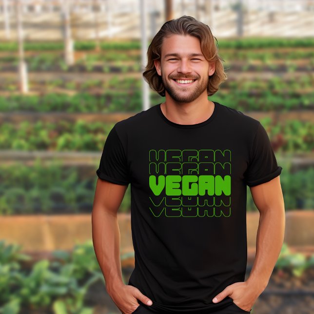 Vegan Activism Manar's Black and Grönt T Shirt (Skapare uppladdad)
