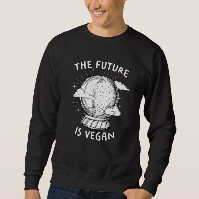 Vegan Activist Vegetarian Wfpb Clothing Future is  Lång Ärmad Tröja (Framsida)