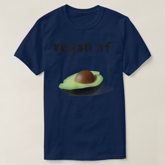 Vegan AF Avocado Funny T Shirt (Design framsida)