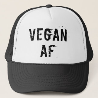Vegan AF Funny Black Distress Skriv ut Gym Keps