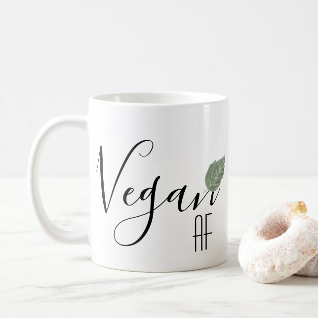 Vegan AF Funny Sayed Löv Kaffemugg (Med munk)