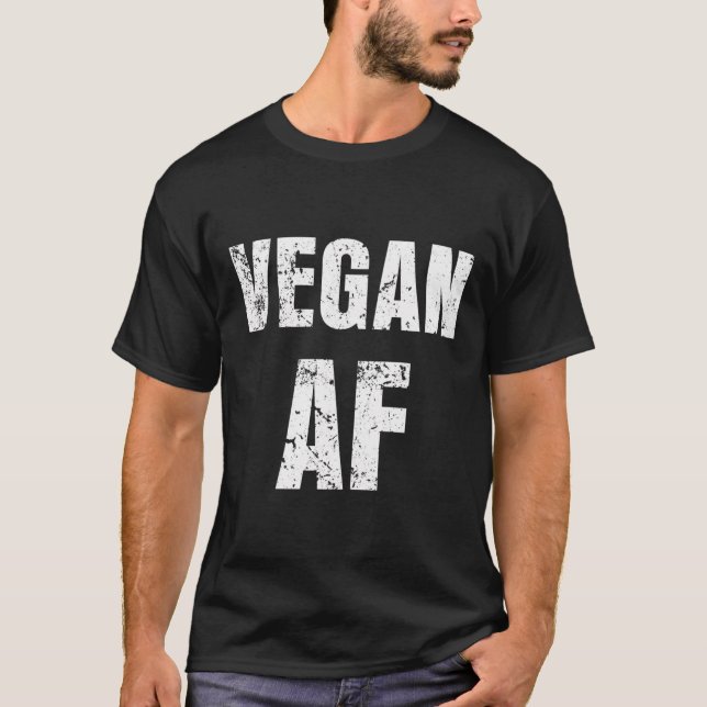 Vegan Af Funny som säger Hoodie Sweater Manar Wome T Shirt (Framsida)