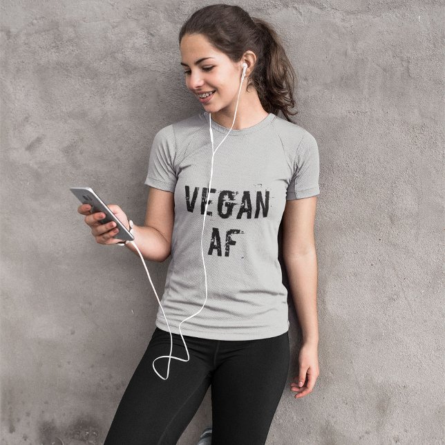 Vegan AF Funny T Shirt (Skapare uppladdad)