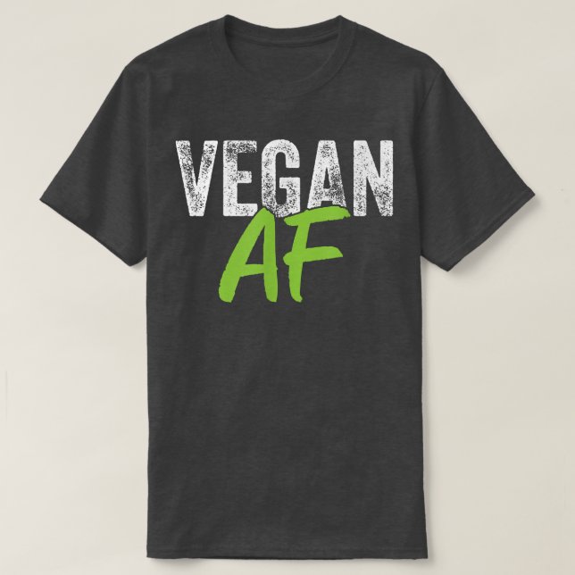 Vegan AF Lung Vegetarian Veganism Plant Food T Shirt (Design framsida)