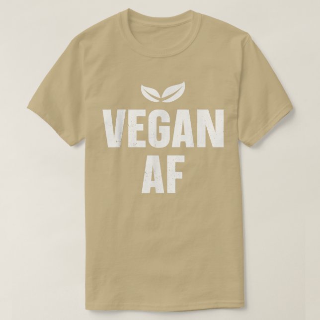 Vegan Af Plant Baserad Diet Funny Vegetarian T Shirt (Design framsida)