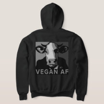 Vegan AF Pop Art-hoodie i svart och vitt