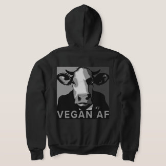 Vegan AF Pop Art-hoodie i svart och vitt T Shirt
