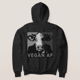 Vegan AF Pop Art Hoodie in Black and White T Shirt