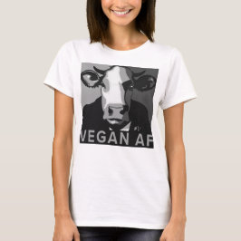 Vegan AF-pop Art Tshirt in Black and White T Shirt