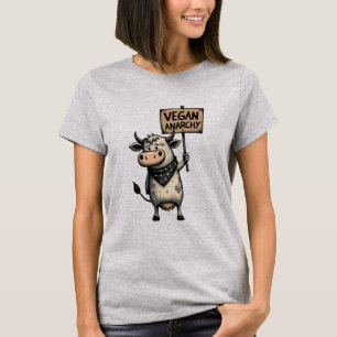 Vegan Anarki – Rebellkossa Protest T Shirt