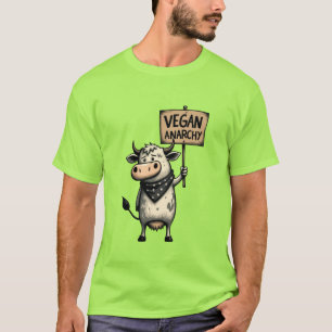 Vegan Anarki – Rebellkossa Protest T Shirt