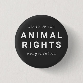 Vegan Animal Högers Minimal typografi Knapp