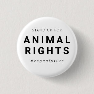 Vegan Animal Högers Minimal typografi Knapp
