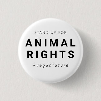 Vegan Animal Högers Minimal typografi Knapp