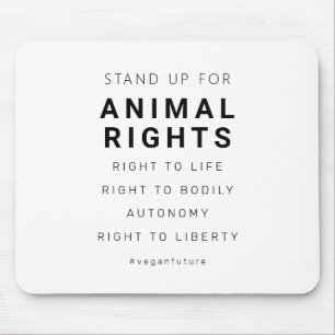 Vegan Animal Högers Minimal typografi Musmatta