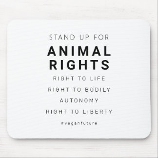 Vegan Animal Högers Minimal typografi Musmatta