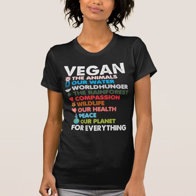 Vegan Animal Högers Protect Earth Health Planet T Shirt (Framsida)