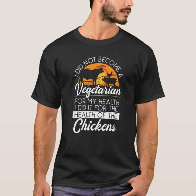 Vegan Animal Högers Vegetable Vegetarian T Shirt (Framsida)