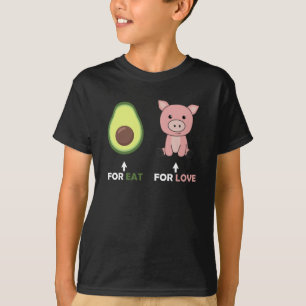 Vegan Animal Lover Eat Avocado Grisar Kärlek T Shirt