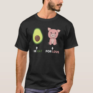 Vegan Animal Lover Eat Avocado Grisar Kärlek T Shirt