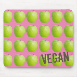 Vegan Apple Mönster för vegetarian Fruit älskare Musmatta
