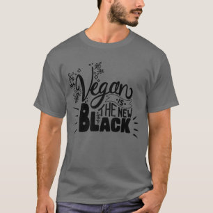 Vegan är Gråttet New Black Roligt Lettering T Shirt