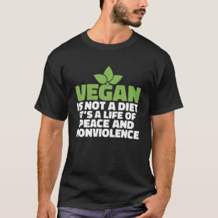 Vegan är inte en kostym för freden och nonvio. t shirt