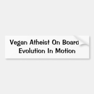 Vegan-/ateistevolution Bildekal
