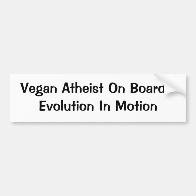 Vegan-/ateistevolution Bildekal (Framsidan)