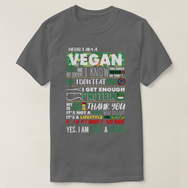 Vegan Athlete Vegetable Veggies Lover Plant Based  T Shirt (Design framsida)