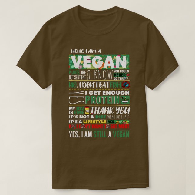 Vegan Athlete Vegetable Veggies Lover Plant Based  T Shirt (Design framsida)